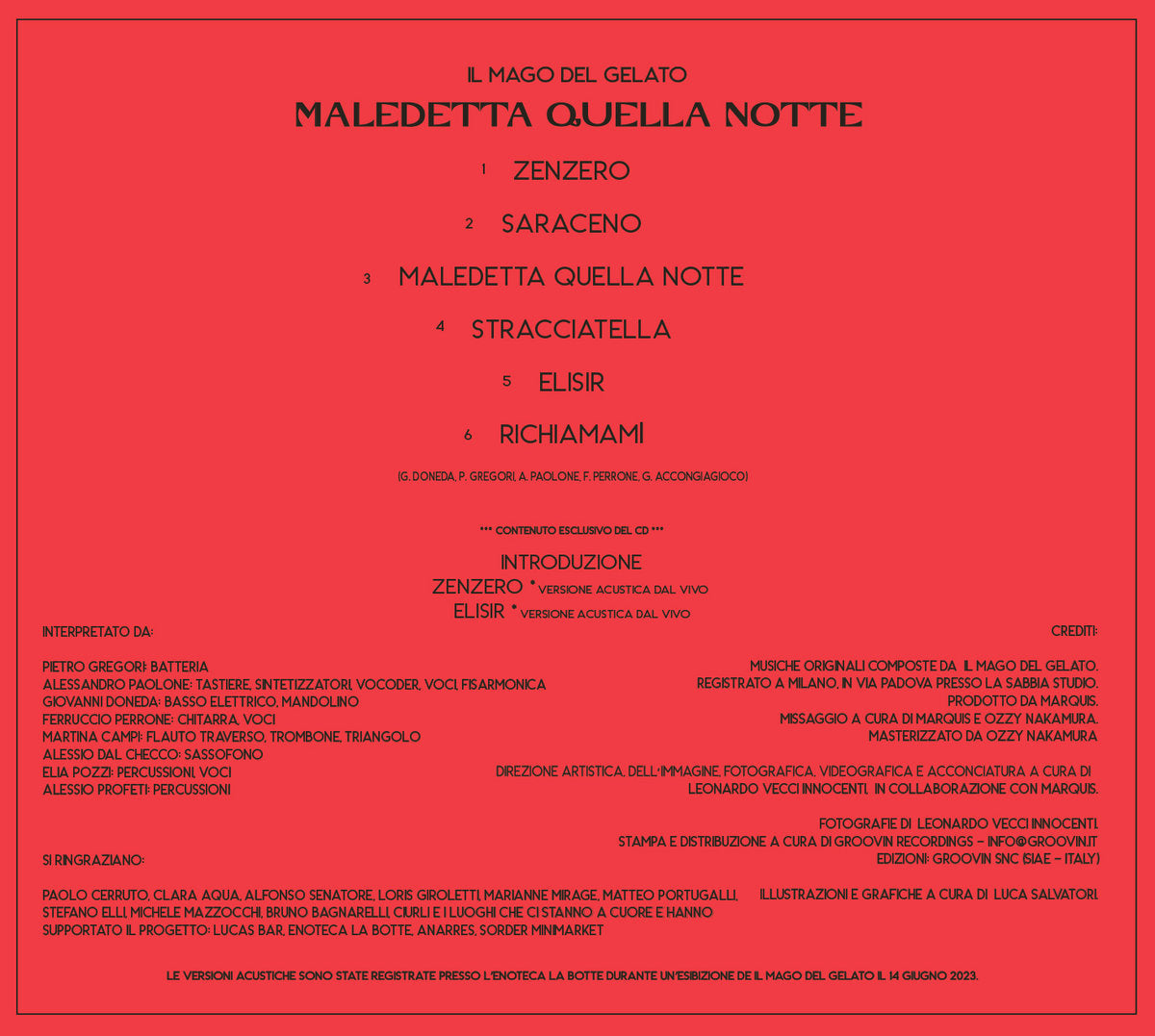 Il Mago Del Gelato - Maledetta Quella Notte