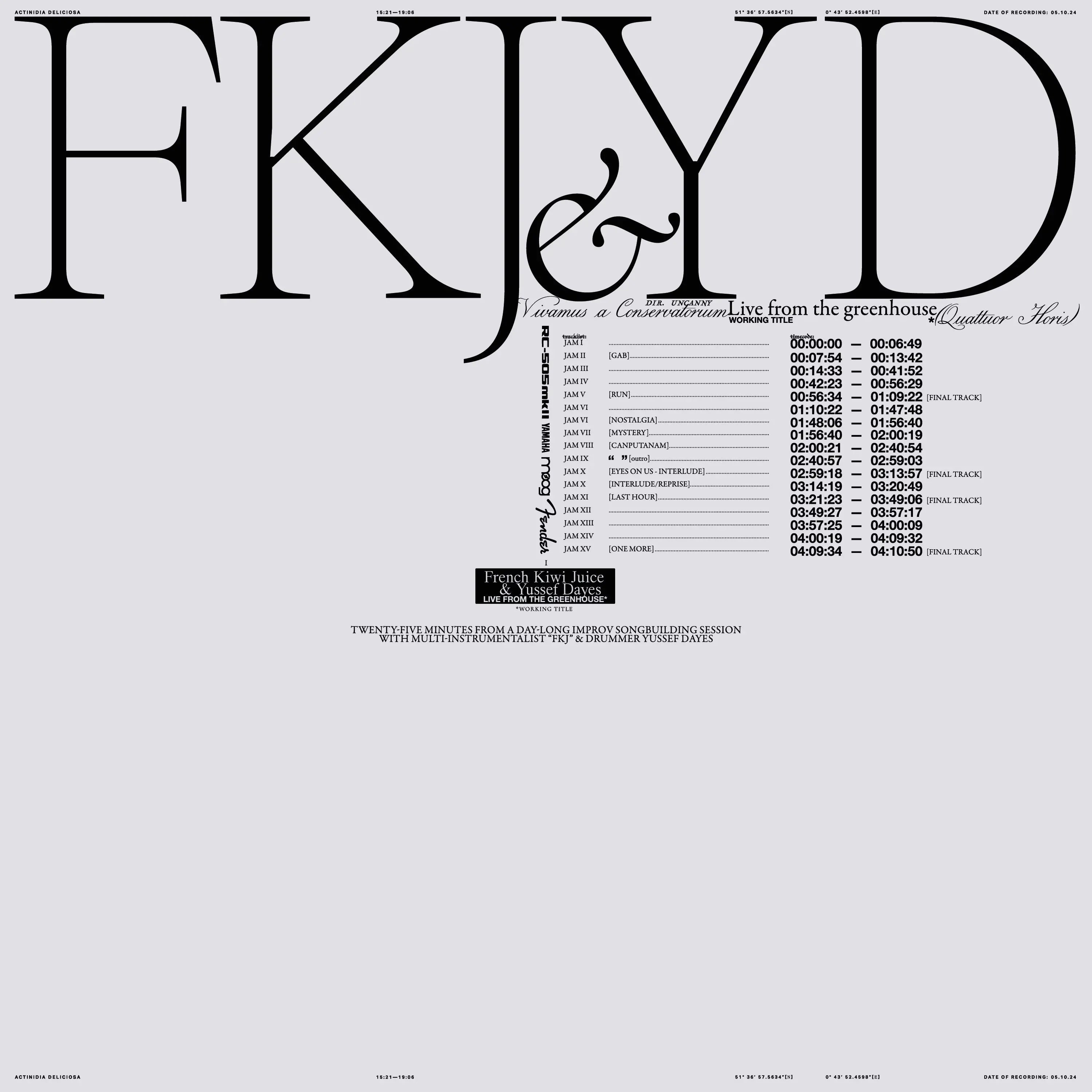 fkj & yussef dayes live from the greenhouse